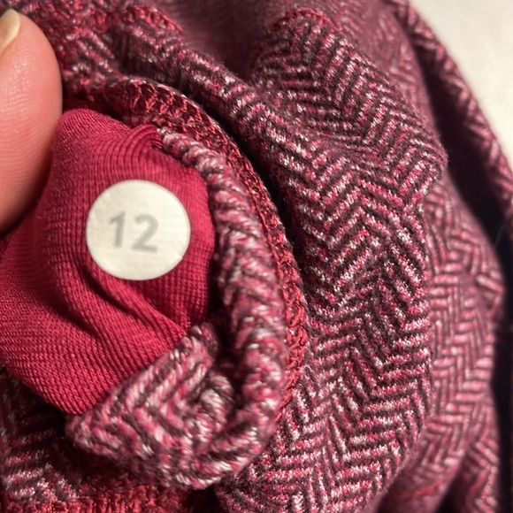 Lululemon Wunder Under High Rise Heathered Herringbone Bordeaux Drama leggings - Picture 8 of 8